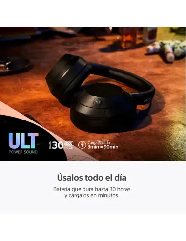 Audífonos Sony Inalámbrico Diadema Alexa Microf. Integr. 50H Dur. Negro