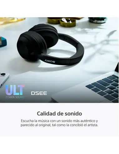 Audífonos Sony Inalámbrico Diadema Alexa Microf. Integr. 50H Dur. Negro