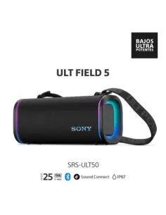 Parlante Sony Ult Field 5 Inalámbrico Ip66 Y Ip67 Bluethoo 5,7 Luces Negro 2