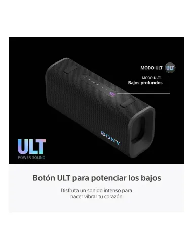 Parlante Sony Ult Field 3 Inalámbrico Ip66 Y Ip67 Bluethoo 5,2 Party Connect Negro