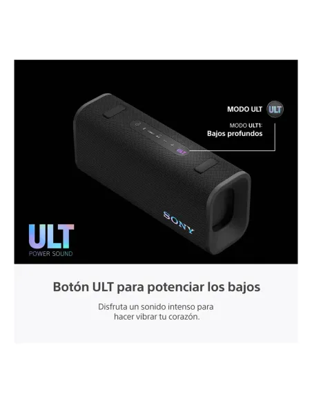 Parlante Sony Ult Field 3 Inalámbrico Ip66 Y Ip67 Bluethoo 5,2 Party Connect Negro