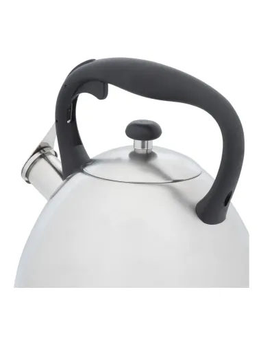 Tetera Clásica Resto Con Silbador 2.7 L Acero Inoxidable Induccion Blanca