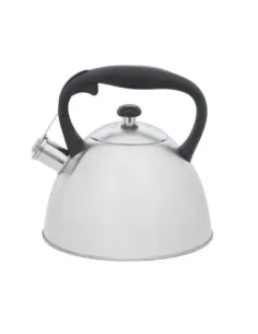 Tetera Clásica Resto Con Silbador 2.7 L Acero Inoxidable Induccion Blanca
