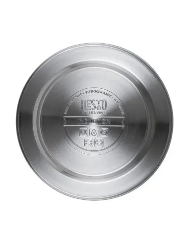 Tetera Clásica Resto Con Silbador 2.7 L Acero Inoxidable Induccion Blanca