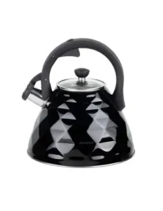 Tetera Clásica Resto Con Silbador 3.0 L Acero Inoxidable Induccion Negra 2