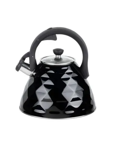 Tetera Clásica Resto Con Silbador 3.0 L Acero Inoxidable Induccion Negra