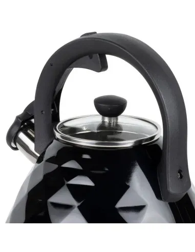 Tetera Clásica Resto Con Silbador 3.0 L Acero Inoxidable Induccion Negra