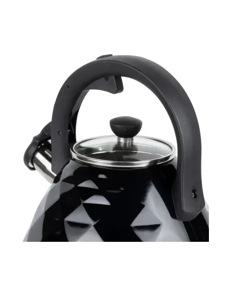 Tetera Clásica Resto Con Silbador 3.0 L Acero Inoxidable Induccion Negra