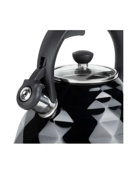 Tetera Clásica Resto Con Silbador 3.0 L Acero Inoxidable Induccion Negra