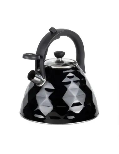 Tetera Clásica Resto Con Silbador 3.0 L Acero Inoxidable Induccion Negra