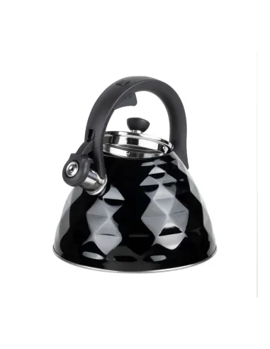 Tetera Clásica Resto Con Silbador 3.0 L Acero Inoxidable Induccion Negra