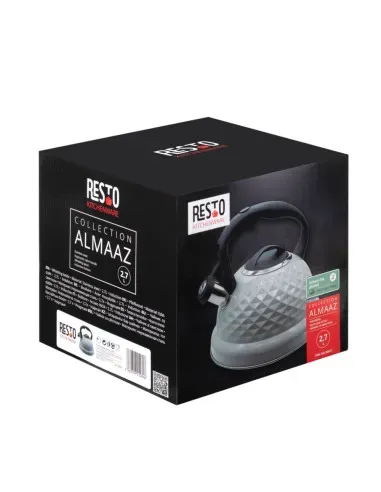 Tetera Clásica Resto Con Silbador 3.0 L Acero Inoxidable Induccion Gris