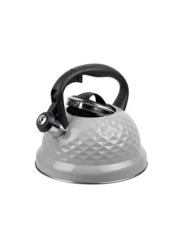 Tetera Clásica Resto Con Silbador 3.0 L Acero Inoxidable Induccion Gris