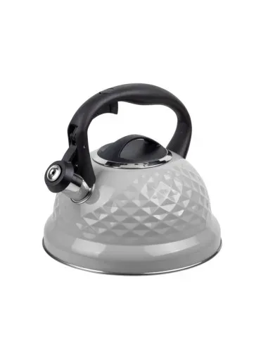 Tetera Clásica Resto Con Silbador 3.0 L Acero Inoxidable Induccion Gris