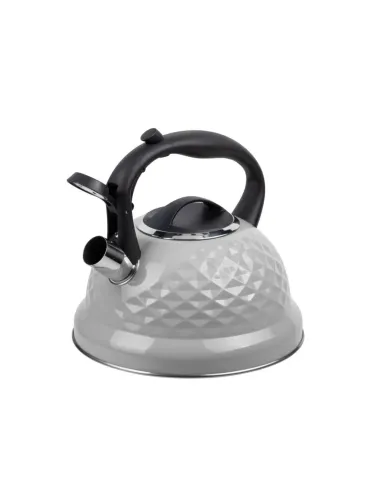 Tetera Clásica Resto Con Silbador 3.0 L Acero Inoxidable Induccion Gris