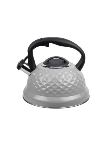 Tetera Clásica Resto Con Silbador 3.0 L Acero Inoxidable Induccion Gris
