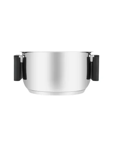 Olla Resto 1.6 L Asas Plegables-Tapa Vidrio Templado 16 cm Induccion Acero Inox