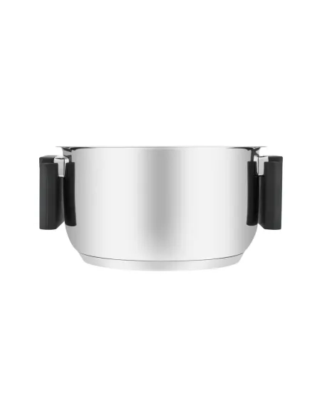 Olla Resto 1.6 L Asas Plegables-Tapa Vidrio Templado 16 cm Induccion Acero Inox