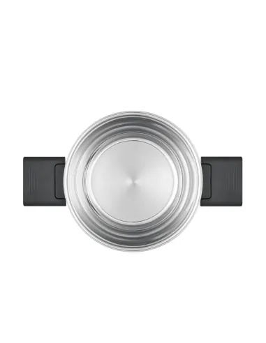 Olla Resto 1.6 L Asas Plegables-Tapa Vidrio Templado 16 cm Induccion Acero Inox