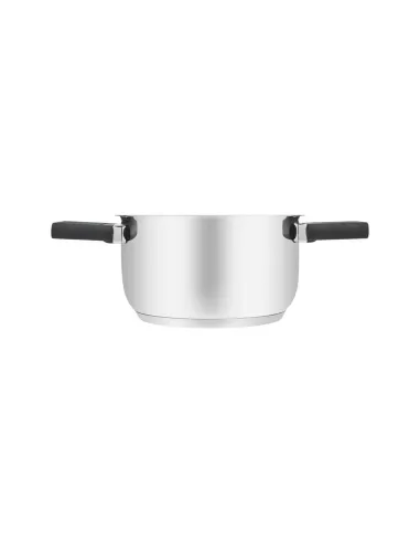 Olla Resto 5,8 L Asas Plegables-Tapa Vidrio Templado 24 cm Induccion Acero Inox
