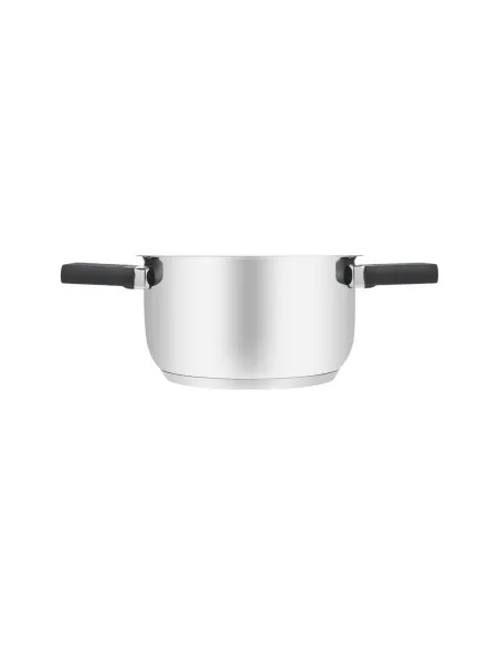 Olla Resto 5,8 L Asas Plegables-Tapa Vidrio Templado 24 cm Induccion Acero Inox