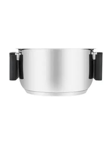 Olla Resto 5,8 L Asas Plegables-Tapa Vidrio Templado 24 cm Induccion Acero Inox