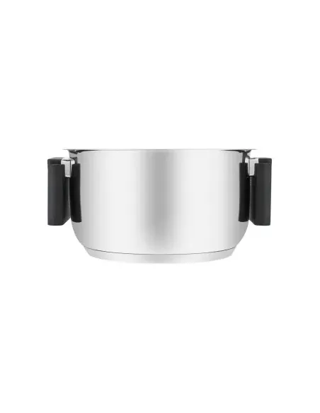 Olla Resto 5,8 L Asas Plegables-Tapa Vidrio Templado 24 cm Induccion Acero Inox