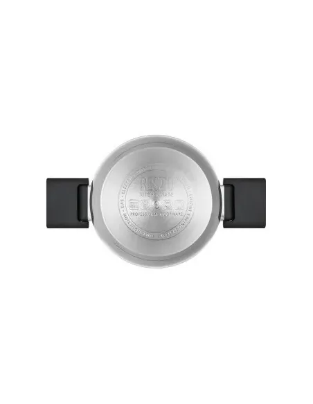 Olla Resto 5,8 L Asas Plegables-Tapa Vidrio Templado 24 cm Induccion Acero Inox
