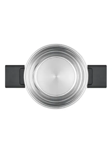 Olla Resto 5,8 L Asas Plegables-Tapa Vidrio Templado 24 cm Induccion Acero Inox