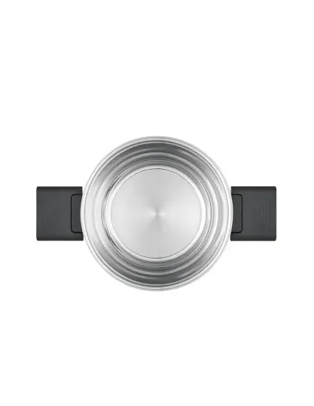 Olla Resto 5,8 L Asas Plegables-Tapa Vidrio Templado 24 cm Induccion Acero Inox