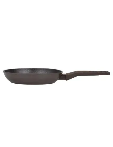 Sarten Resto Antiadh. De Marmol 22 cm Ancho 4.4 cm Alto Aluminio Forjado-Mango Madera Todo Tipo De Cocina Negro
