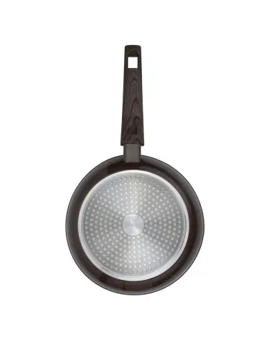 Sarten Resto Antiadh. De Marmol 22 cm Ancho 4.4 cm Alto Aluminio Forjado-Mango Madera Todo Tipo De Cocina Negro