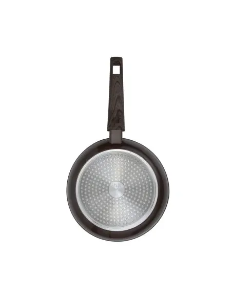 Sarten Resto Antiadh. De Marmol 22 cm Ancho 4.4 cm Alto Aluminio Forjado-Mango Madera Todo Tipo De Cocina Negro
