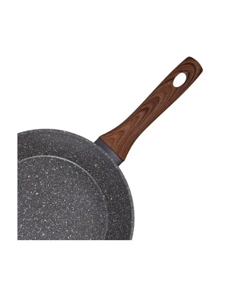 Sarten Resto Antiadh. Revest. Granito 26 cm Ancho 7.0 cm Alto Aluminio Forjado-Mango Madera Todo Tipo De Cocina