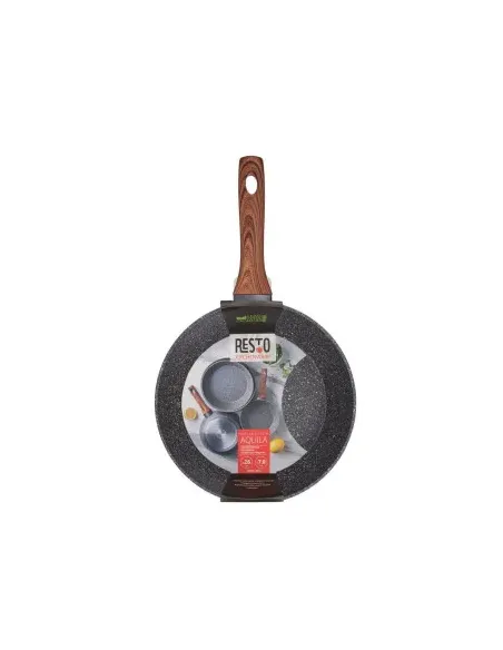Sarten Resto Antiadh. Revest. Granito 26 cm Ancho 7.0 cm Alto Aluminio Forjado-Mango Madera Todo Tipo De Cocina