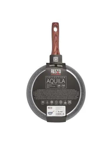 Sarten Resto Antiadh. Revest. Granito 26 cm Ancho 7.0 cm Alto Aluminio Forjado-Mango Madera Todo Tipo De Cocina