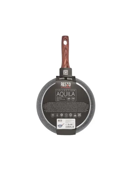 Sarten Resto Antiadh. Revest. Granito 26 cm Ancho 7.0 cm Alto Aluminio Forjado-Mango Madera Todo Tipo De Cocina