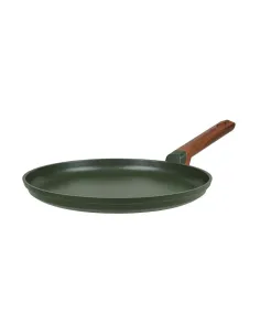 Sarten Crepera Resto Antiadh. 28 cm Ancho 2.7 cm Alto Aluminio-Mango Madera Todo Tipo De Cocina Negro