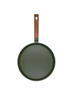 Sarten Crepera Resto Antiadh. 28 cm Ancho 2.7 cm Alto Aluminio-Mango Madera Todo Tipo De Cocina Negro 2
