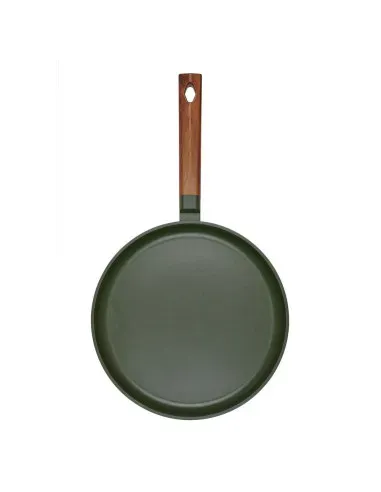 Sarten Crepera Resto Antiadh. 28 cm Ancho 2.7 cm Alto Aluminio-Mango Madera Todo Tipo De Cocina Negro
