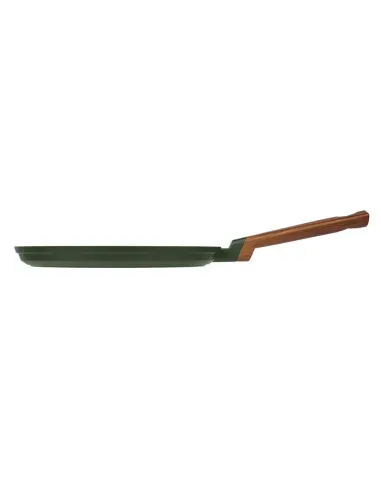 Sarten Crepera Resto Antiadh. 28 cm Ancho 2.7 cm Alto Aluminio-Mango Madera Todo Tipo De Cocina Negro