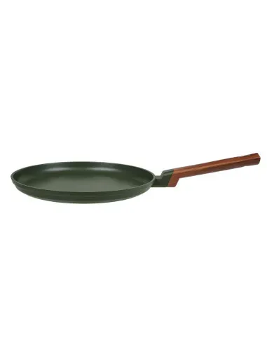Sarten Crepera Resto Antiadh. 28 cm Ancho 2.7 cm Alto Aluminio-Mango Madera Todo Tipo De Cocina Negro