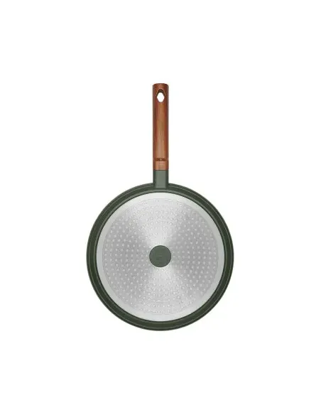 Sarten Crepera Resto Antiadh. 28 cm Ancho 2.7 cm Alto Aluminio-Mango Madera Todo Tipo De Cocina Negro