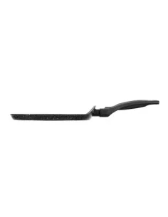 Sarten Pancake Resto Antiadh. 24 cm Ancho 1.8 cm Alto Aluminio-Mango Madera Todo Tipo De Cocina Negro 2