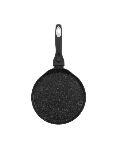 Sarten Pancake Resto Antiadh. 24 cm Ancho 1.8 cm Alto Aluminio-Mango Madera Todo Tipo De Cocina Negro
