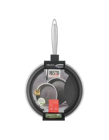Sarten Resto Antiadh. 26 cm Ancho 5.3 cm Alto Acero Inox Induccion Mango Ergonómico