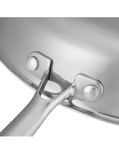 Sarten Resto Antiadh. 26 cm Ancho 5.3 cm Alto Acero Inox Induccion Mango Ergonómico