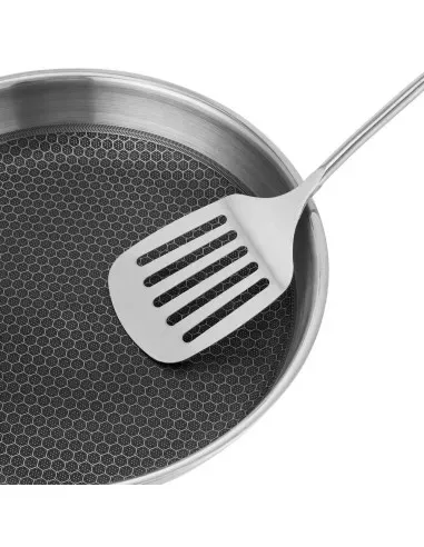 Sarten Resto Antiadh. 28 cm Ancho 5.5 cm Alto Acero Inox Induccion Mango Ergonómico