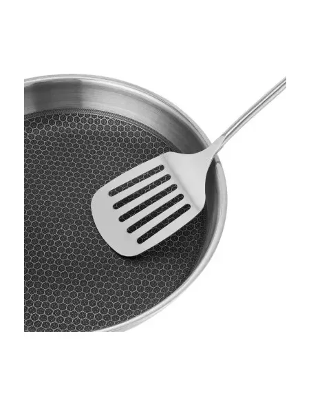Sarten Resto Antiadh. 28 cm Ancho 5.5 cm Alto Acero Inox Induccion Mango Ergonómico