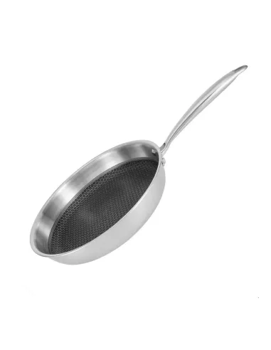 Sarten Resto Antiadh. 28 cm Ancho 5.5 cm Alto Acero Inox Induccion Mango Ergonómico